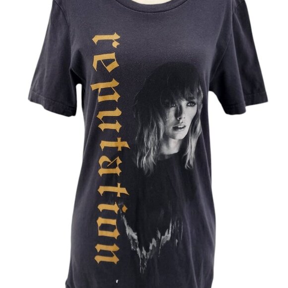 Canvas Taylor Swift Reputation Stadium Tour Graphic Gray T-Shirt Womens Small - Picture 2 of 13